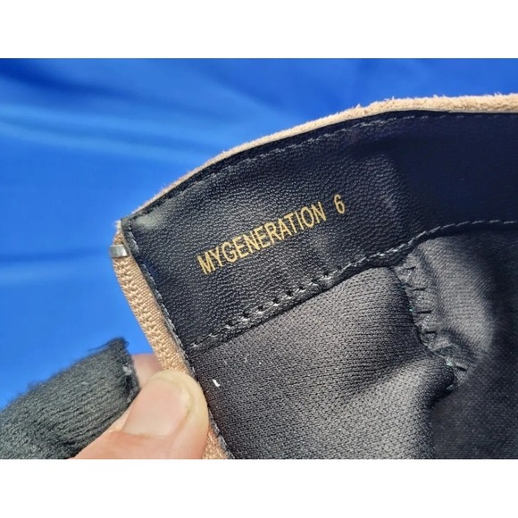 Lulus Women's Faux Suede Taupe High Heel Ankle Boots Size 6 - Picture 7 of 10